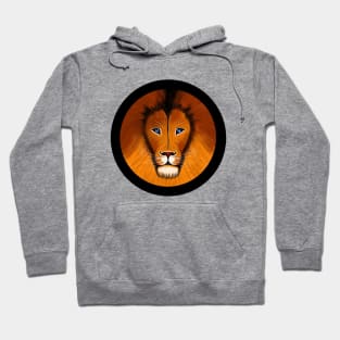 Blue Eyes Lion Face Hoodie